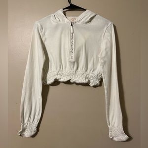 Unionbay Jeans cropped jacket, size L, white